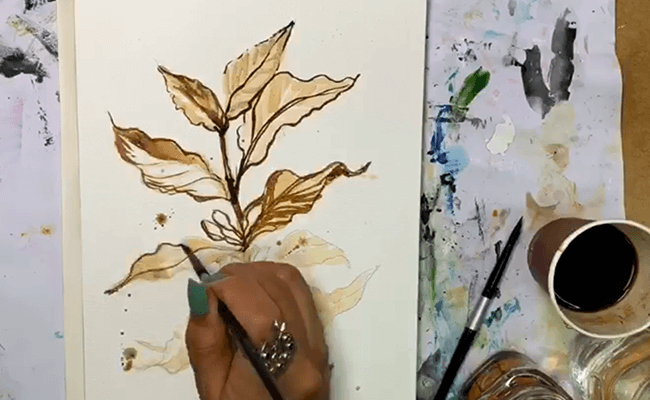 Art Explorations – Gahwa and Chai Painting